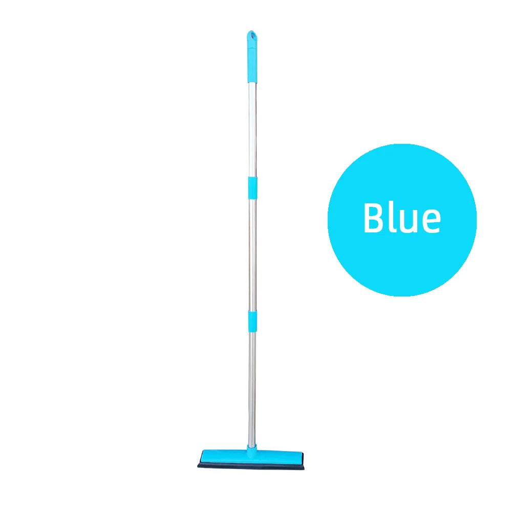 Pet Hair Removal Rubber Broom with Squeegee - Effortless Carpet and Floor Cleaning for all Pet Hair